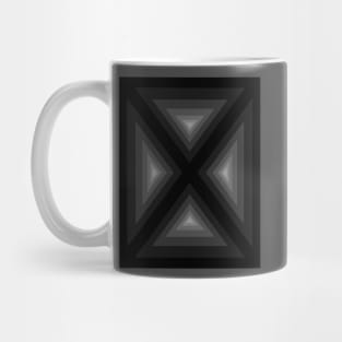 Quadrant from triangles in grey and black Mug